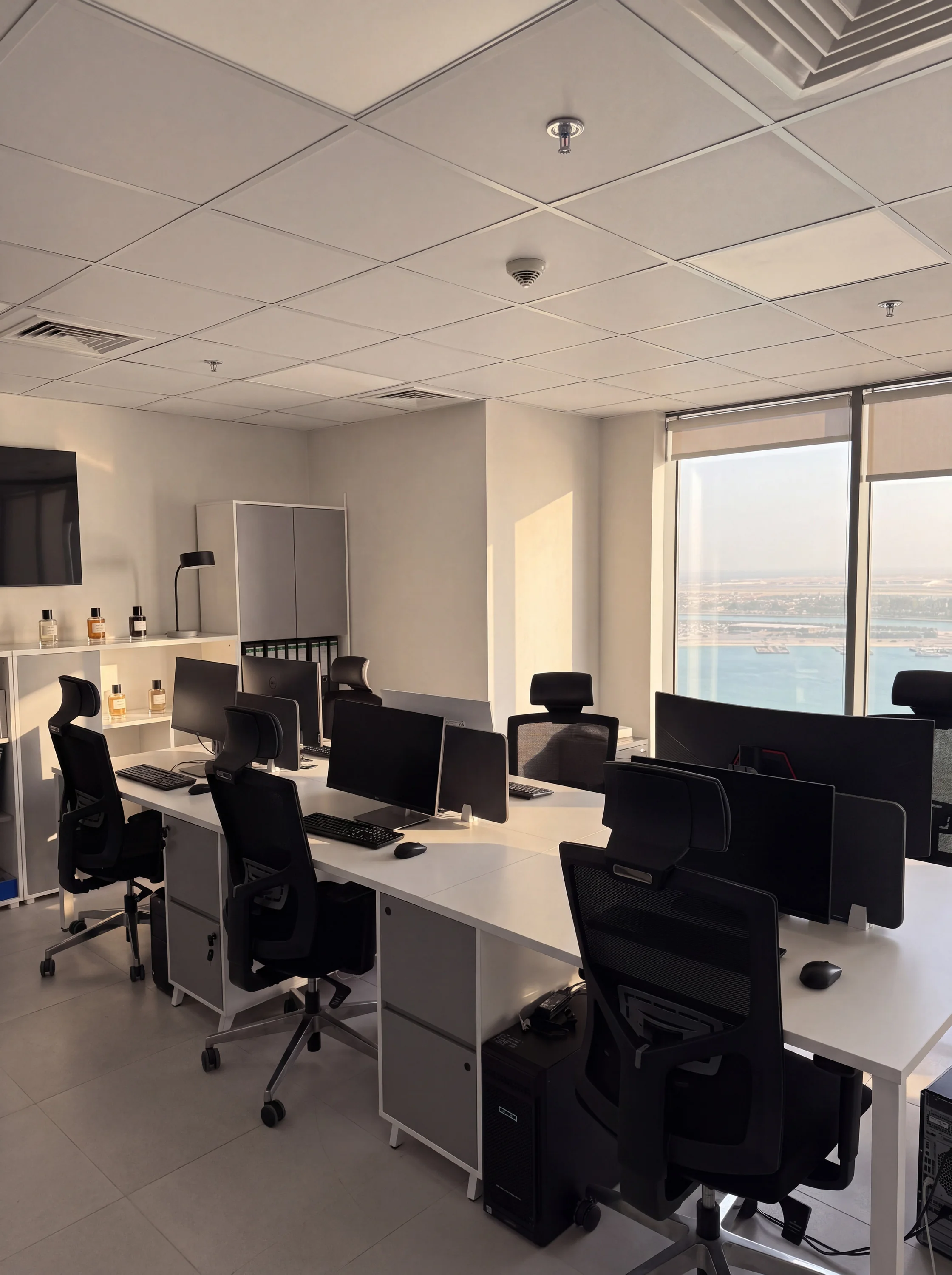 Design studio with creative workstations